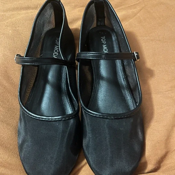 Black Mesh Flats Womens/Juniors Size 8 - Perfect for Summer! - Picture 2 of 6
